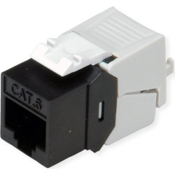 Roline Cat.6/Class E Keystone Jack SLIM, RJ-45, unshielded, toolless, black