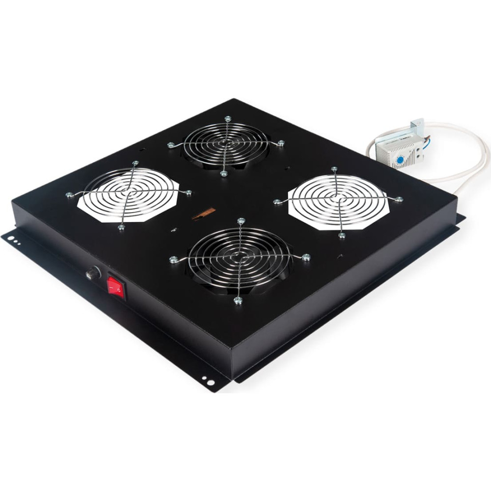 Roline 19-inch roof fan unit 2 fans, black, black