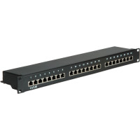 Value Cat.5e (Class D) 19" Patch Panel, 24 Ports, STP, black