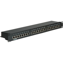 Value Cat.5e (Class D) 19" Patch Panel, 24 Ports, STP, black