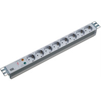 Bachmann 19" socket strip, 8-way with ÜS without switch