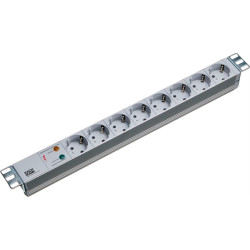 Bachmann 19" socket strip, 8-way with ÜS without switch