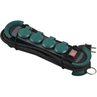 Bachmann HOOK Outdoor 4x earthing contact, Plastic, with switch and hinged covers, IP44, 4 m