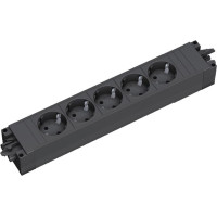 Bachmann STEP BASE 5x earthing contact, black