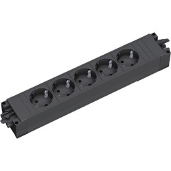 Bachmann STEP BASE 5x earthing contact, black