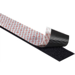 Velcro ® Klettband Extra Stark Selbstklebend, Haken & Flausch 50mm x 5m Schwarz