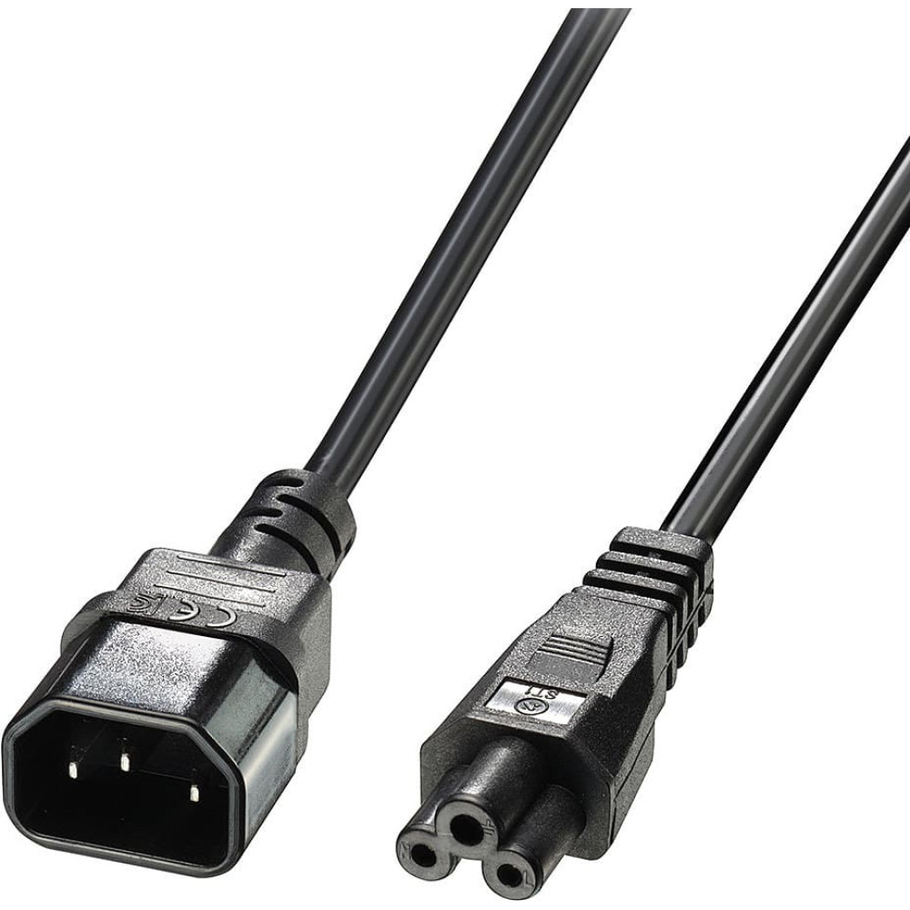 Lindy 5m IEC C14 to IEC C5 Cloverleaf Extension Cable