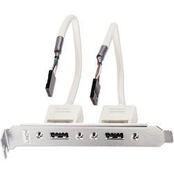 Lindy Slotblech USB Adapter 2x USB TYP A 5 IDC-Kupplung 0.2m