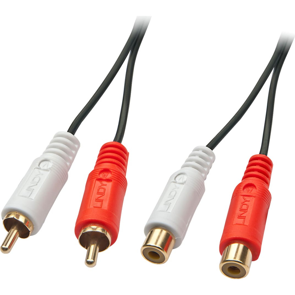 Lindy Premium Audio Extention Cable, 2xPhono Stereo, 10m