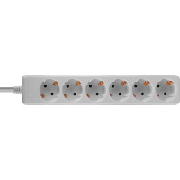 Lindy 6-Way Schuko Mains Power Extension, White