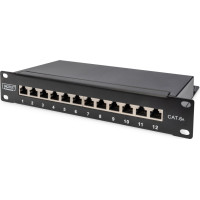 Digitus CAT 6A Patch Panel, shielded, 12-Port, 1HE, 10\", black