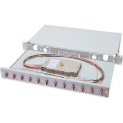 Digitus Fiber Optic Sliding Splice Box, 1U, Equipped, LC, OM4