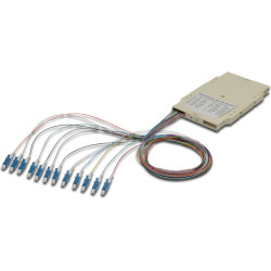 Digitus Splice cassette with 12 pigtails, pre-assembled, LC, OS2