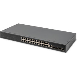 Digitus 24 Port 10/100/1000 + 4SFP+ UPLINK Switch, 19\", L2+ Features