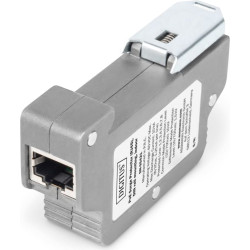 Digitus PoE surge protector (RJ45), DIN rail installation, indoor
