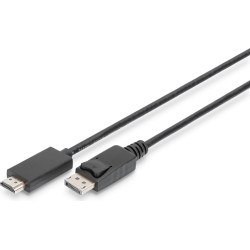 Digitus DisplayPort Adapter Cable, DP - HDMI type A