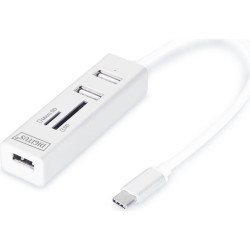 Digitus USB Type-C? OTG 3-Port HUB + Card Reader