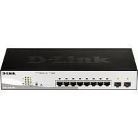 D-Link DGS-1210-08P Vadīts L2 Gigabit Ethernet (10/100/1000) Power over Ethernet (PoE) Melns