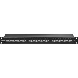 Lindy Cat.6 Patch Panel 24p STP 1U, Black