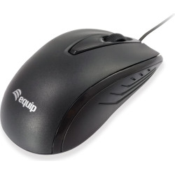 Equip Optische Maus USB Compact   Rechts-Linkshänder schwarz