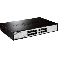 D-Link DGS-1016D/E tīkla pārslēgs Nepārvaldīts Melns, Metālisks