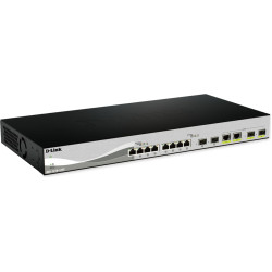 D-Link DXS-1210-12SC/E tīkla pārslēgs Vadīts L2 10G Ethernet (100/1000/10000) 1U Melns, Sudrabs