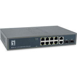 Level One LevelOne Switch 10x GE GEP-1221      2xGSFP 19" 150W  8xPoE+