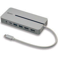 Lindy DST-Mx Duo, USB C 4K Mini Laptop/Macbook Dockingstatio