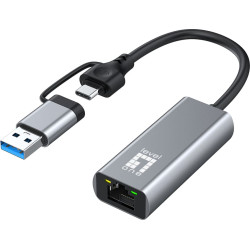 Level One LevelOne Adapter USB-C + USB-A -> RJ45 10/100/1000/2500   gr