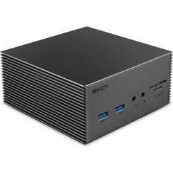 Lindy 43378 dokstacija Vadu USB 3.2 Gen 2 (3.1 Gen 2) Type-C Pelēks