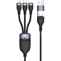 Conceptronic Kabel USB-C/A 3.0 -> 3-in-1  60W 1.50m 480Mbps