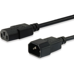 Equip Kaltgeräteverl.-Kabel IEC C14 -> IEC C13 St/Bu 3m sw
