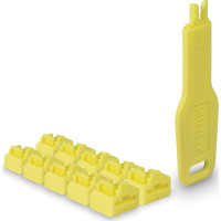 Lindy RJ45 Port Locks YELLOW, 10x + 1 Key