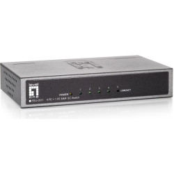 Level One LevelOne FEU-0511 tīkla pārslēgs Fast Ethernet (10/100) Melns, Pelēks