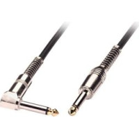 Mono Audio kabelis 6.3mm, straight M/angled M, melns, 6.0m, LINDY