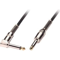 Mono Audio kabelis 6.3mm, straight M/angled M, melns, 6.0m