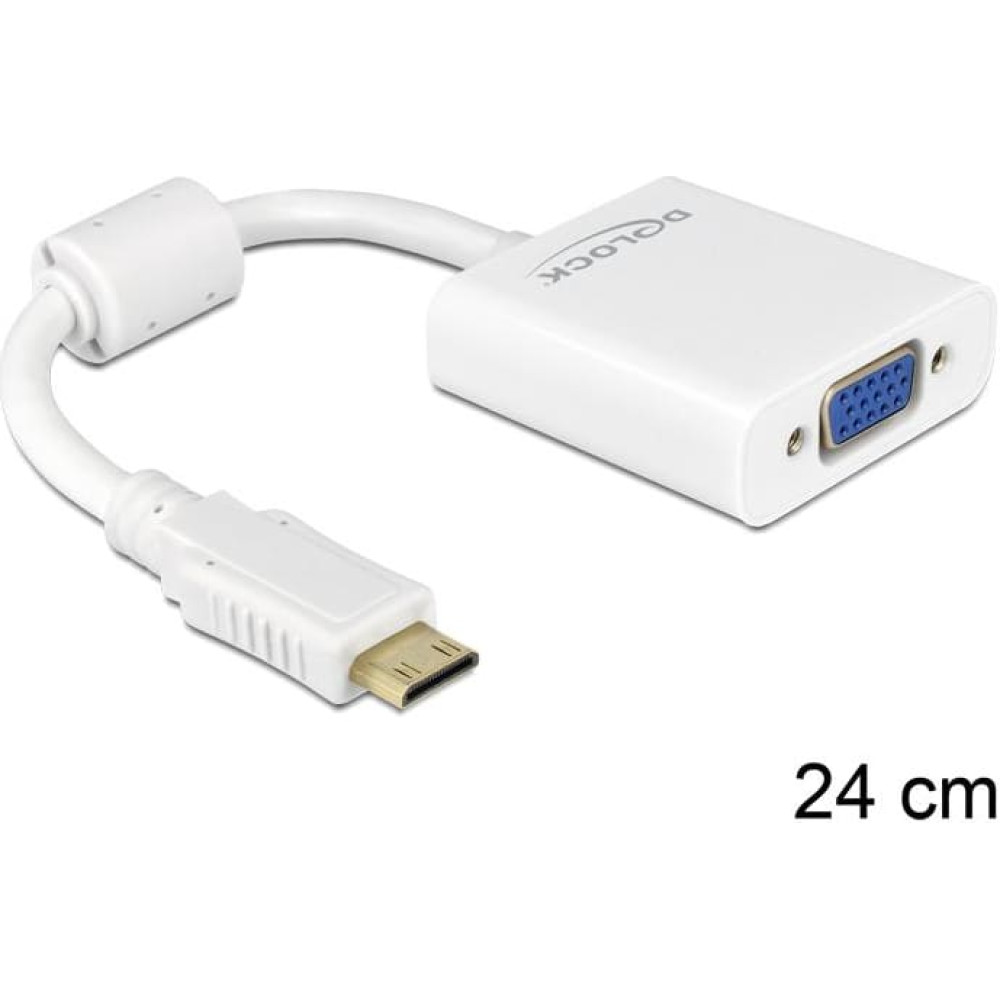 Delock Adapter HDMI-mini C male  VGA female white