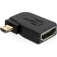 Delock Adapter High Speed HDMI with Ethernet - micro D male > A female angled sideways