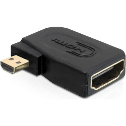 Delock Adapter High Speed HDMI with Ethernet - micro D male  A female angled sideways