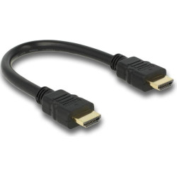 Delock Cable High Speed HDMI with Ethernet – HDMI A male > HDMI A male 4K 25 cm