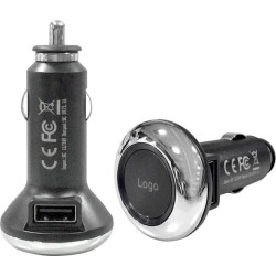 Auto lādētājs, 2x USB, 5V DC / 3100mA, LED, Roline