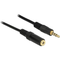 Delock Stereo Jack Extension Cable 3.5 mm 4 pin male to female 3 m black