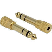 Delock Adapter Stereo plug 6.35 mm > Stereo jack 3.5 mm 3 pin metal
