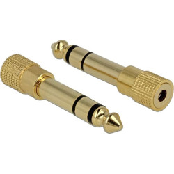 Delock Adapter Stereo plug 6.35 mm  Stereo jack 3.5 mm 3 pin metal