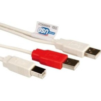 Y-cable USB2.0 2x A/M + 1x B/M, 1.8m