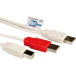 Y-cable USB2.0 2x A/M + 1x B/M, 1.8m