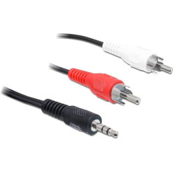 Delock Cable Audio 3.5 mm stereo jack male > 2 x RCA male 3 m
