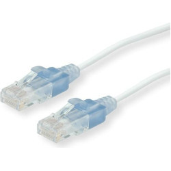 ROLINE UTP Patch Cord, Cat.6, slim, white, 1.0 m