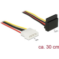 Delock Power Cable SATA 15 pin receptacle > 4 pin Molex male metal 30 cm
