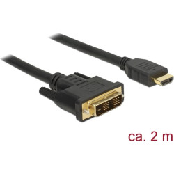 Delock HDMI to DVI 18+1 cable bidirectional 2 m